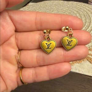 Golden bronze Louis Vuitton earrings